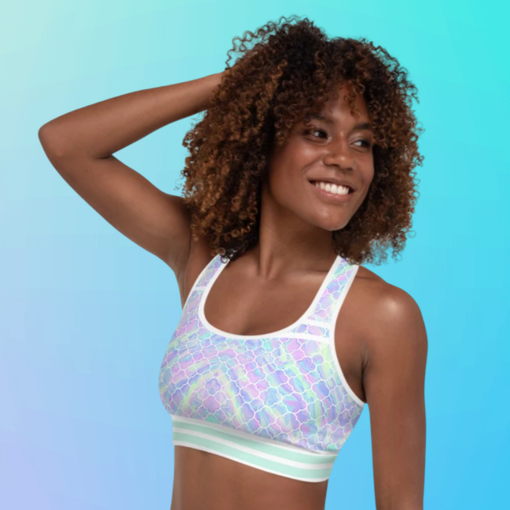 Nº7 - Women Racerback Sports Bra - High Impact Workout Gym Activewear Bra - FLOWCHA FashionxBeauty