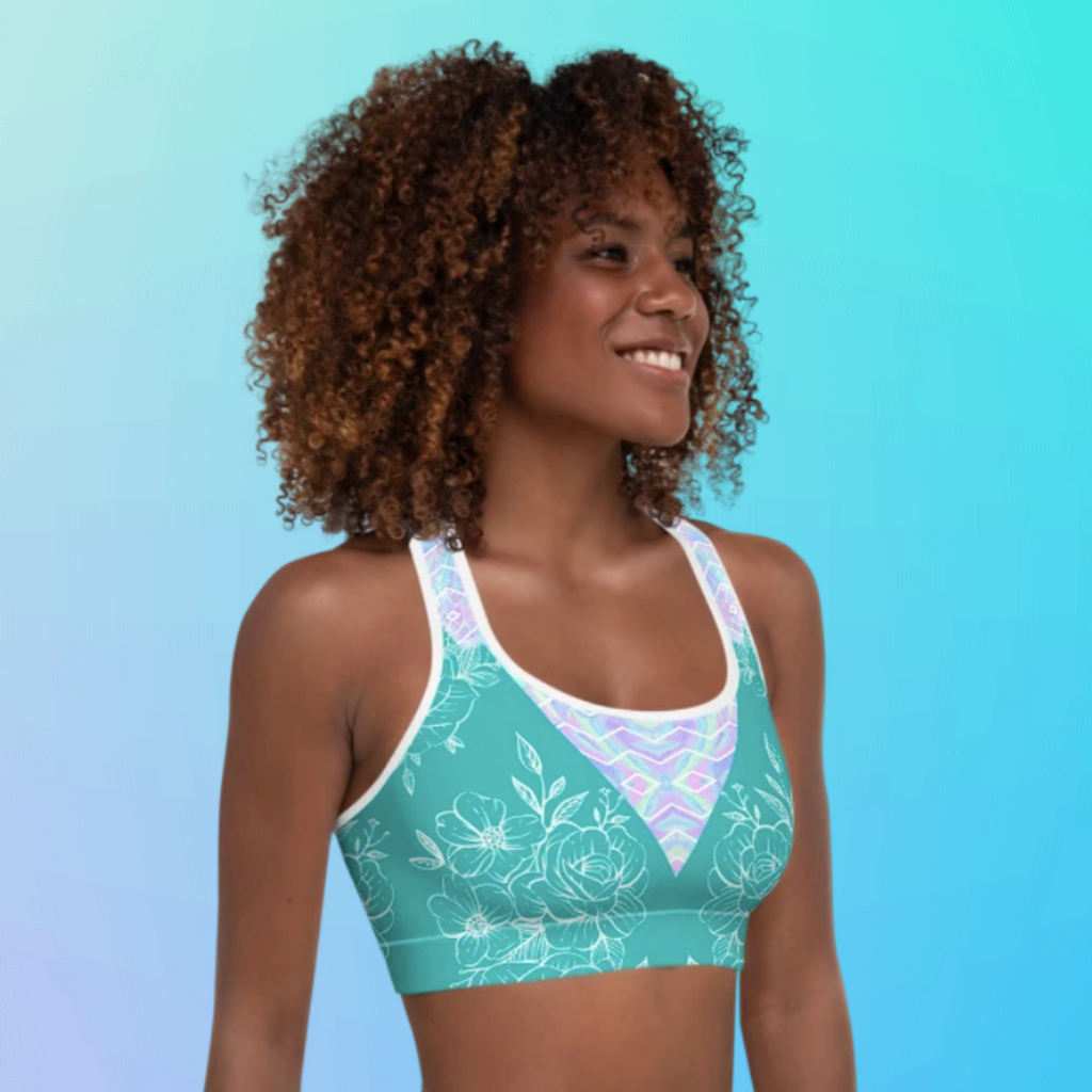 Nº4 - Women Racerback Sports Bra - High Impact Workout Gym Activewear Bra - FLOWCHA FashionxBeauty