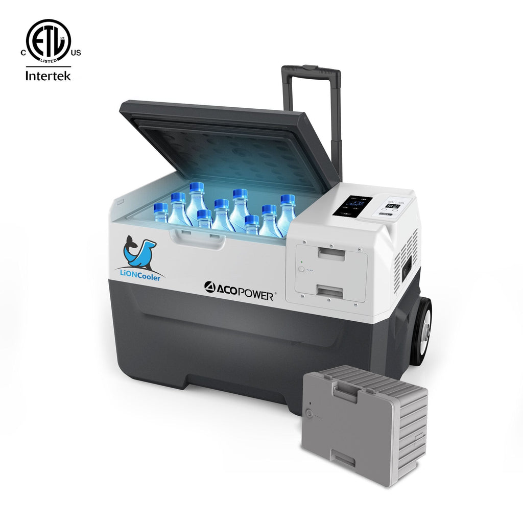 ACOPOWER LionCooler X30A Combo, 32 Quarts Solar Freezer & Extra 173Wh Battery (2 Batteries) - FLOWCHA FashionxBeauty