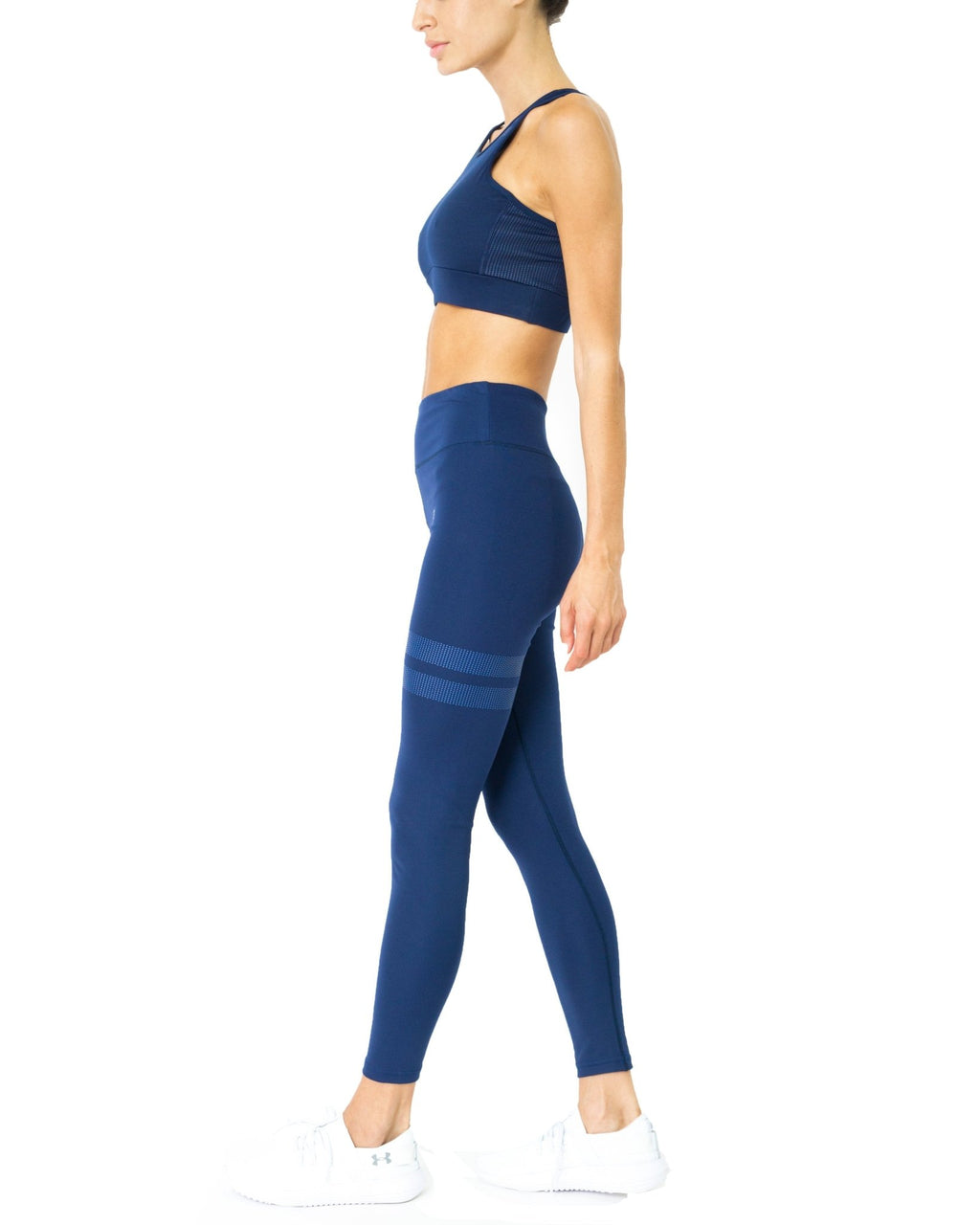 Ashton Set - Sports Bra & Leggings - Navy Blue - FLOWCHA FashionxBeauty