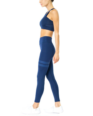 Ashton Set - Sports Bra & Leggings - Navy Blue - FLOWCHA FashionxBeauty