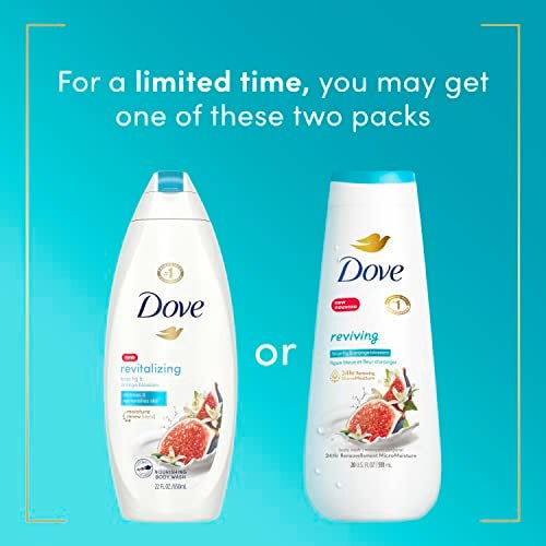 Dove Body Wash Reviving Blue Fig & Orange Blossom Reviving Moisture for 24hr Moisture. - FLOWCHA FashionxBeauty