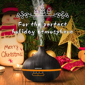 Essential Oil Diffuser Gift Set , 550ml Diffuser & Essential Oil Set, Top 10 Essential Oils, Aromatherapy Diffuser Humidifier with 4 Timer &Auto Shut-Off for & 7 Ambient Light Settings - FLOWCHA FashionxBeauty