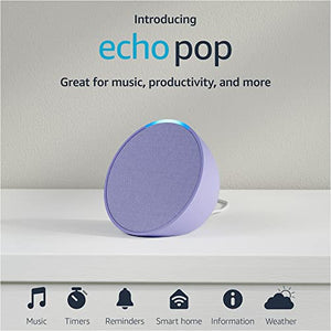 Introducing Echo Pop | Full sound compact smart speaker with Alexa | Lavender Bloom - FLOWCHA FashionxBeauty