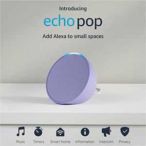 Introducing Echo Pop | Full sound compact smart speaker with Alexa | Lavender Bloom - FLOWCHA FashionxBeauty