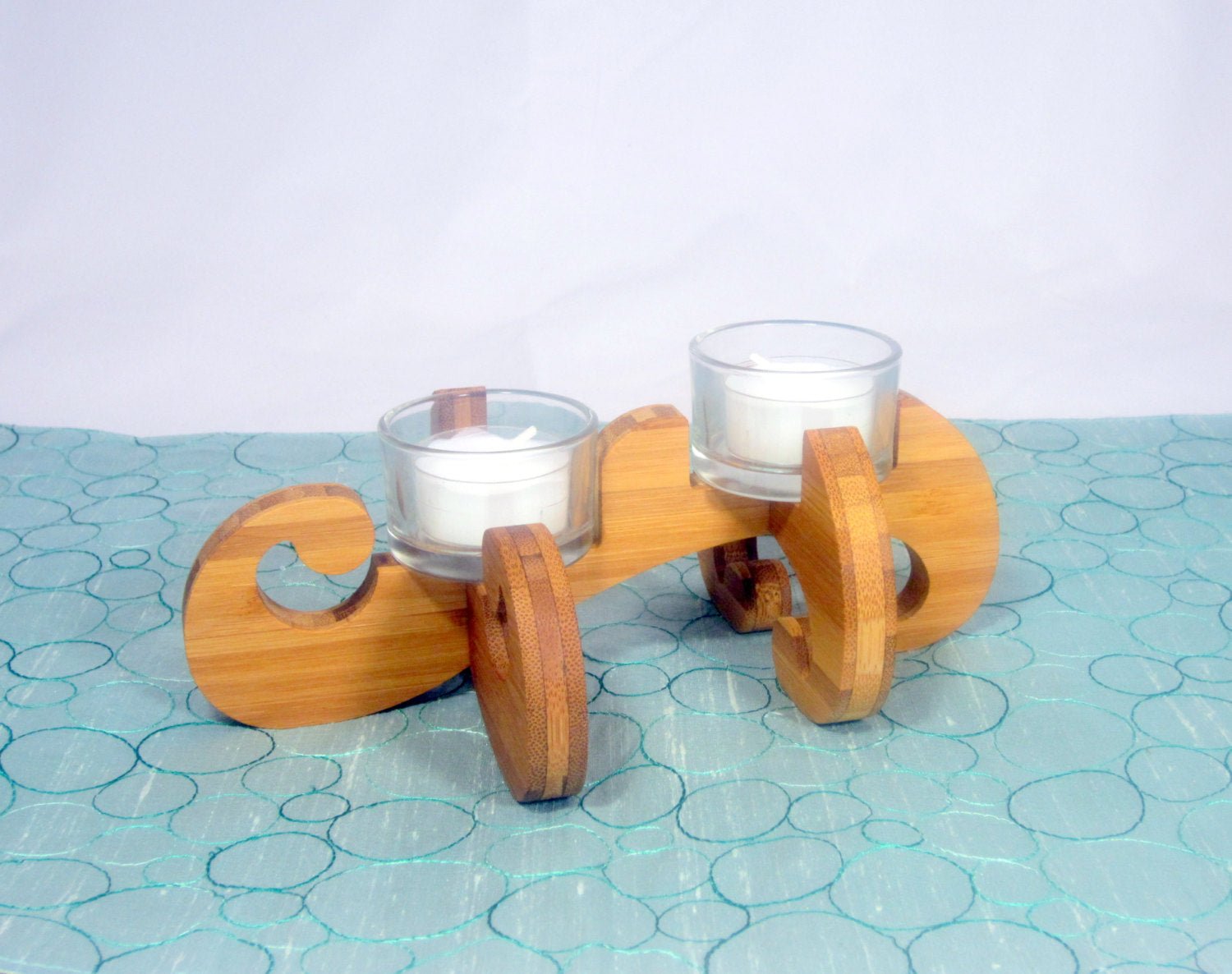 K.O.T. Tea Light Holder in bamboo - FLOWCHA FashionxBeauty