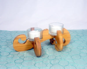 K.O.T. Tea Light Holder in bamboo - FLOWCHA FashionxBeauty
