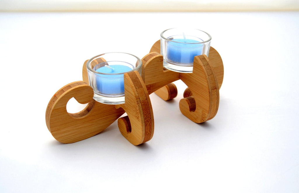K.O.T. Tea Light Holder in bamboo - FLOWCHA FashionxBeauty