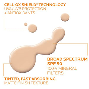 La Roche-Posay Anthelios Mineralized Tinted Sunscreen SPF 50, Ultra-Light Fluid Broad Spectrum SPF 50, Oil-Free - FLOWCHA FashionxBeauty