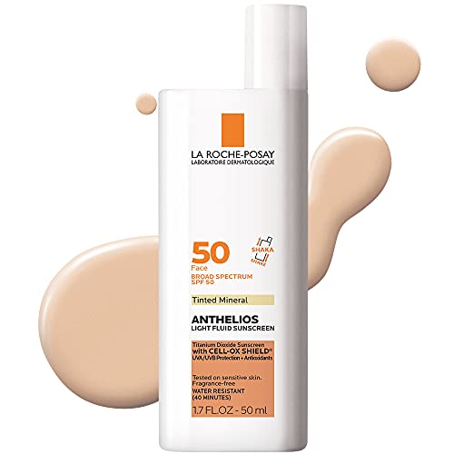 La Roche-Posay Anthelios Mineralized Tinted Sunscreen SPF 50, Ultra-Light Fluid Broad Spectrum SPF 50, Oil-Free - FLOWCHA FashionxBeauty