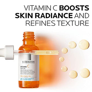 La Roche-Posay Pure Vitamin C Anti Wrinkle Face Serum with Hyaluronic Acid & Salicylic Acid - FLOWCHA FashionxBeauty