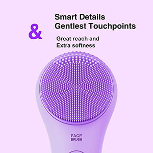 Sonic Waterproof Facial Cleansing Brush, Gentle Exfoliating | Massaging, Rechargeable Silicone. - FLOWCHA FashionxBeauty