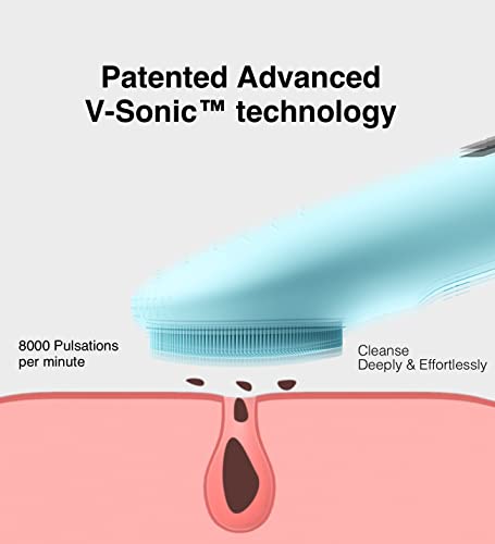 Sonic Waterproof Facial Cleansing Brush, Gentle Exfoliating | Massaging, Rechargeable Silicone. - FLOWCHA FashionxBeauty