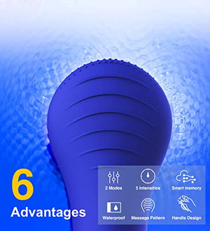 Sonic Waterproof Facial Cleansing Brush, Gentle Exfoliating | Massaging, Rechargeable Silicone. - FLOWCHA FashionxBeauty