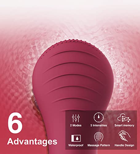 Sonic Waterproof Facial Cleansing Brush, Gentle Exfoliating | Massaging, Rechargeable Silicone. - FLOWCHA FashionxBeauty