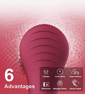 Sonic Waterproof Facial Cleansing Brush, Gentle Exfoliating | Massaging, Rechargeable Silicone. - FLOWCHA FashionxBeauty