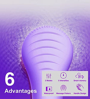 Sonic Waterproof Facial Cleansing Brush, Gentle Exfoliating | Massaging, Rechargeable Silicone. - FLOWCHA FashionxBeauty