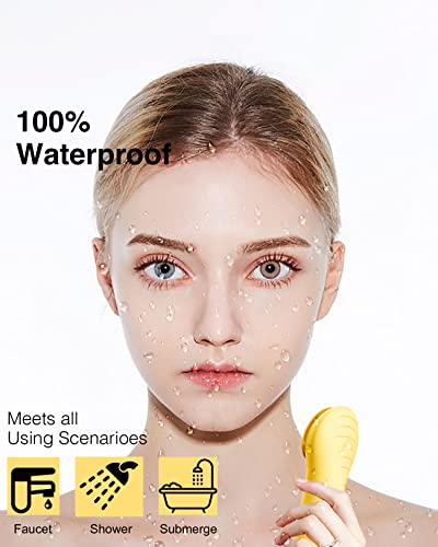Sonic Waterproof Facial Cleansing Brush, Gentle Exfoliating | Massaging, Rechargeable Silicone. - FLOWCHA FashionxBeauty