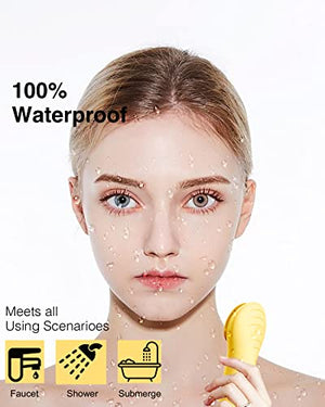 Sonic Waterproof Facial Cleansing Brush, Gentle Exfoliating | Massaging, Rechargeable Silicone. - FLOWCHA FashionxBeauty