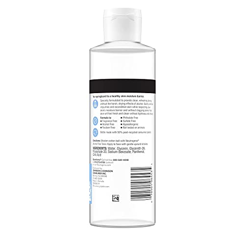 Neutrogena Alcohol-Free Gentle Daily Facial Toner, Fragrance-Free Face Toner to Tone & Refresh Skin. - FLOWCHA FashionxBeauty