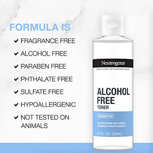 Neutrogena Alcohol-Free Gentle Daily Facial Toner, Fragrance-Free Face Toner to Tone & Refresh Skin. - FLOWCHA FashionxBeauty