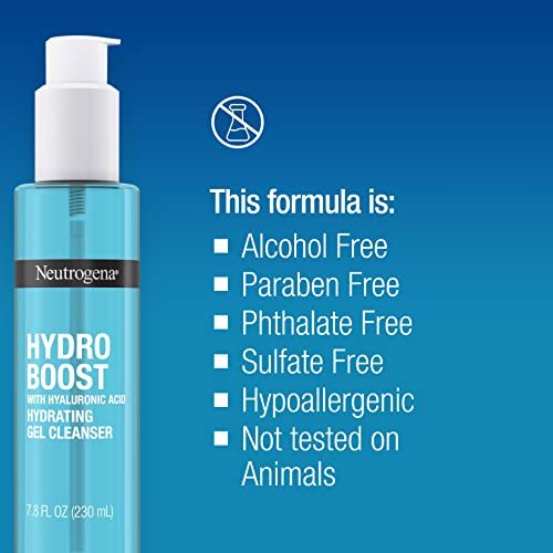 Neutrogena Hydro Boost Lightweight Hydrating Gentle Facial Cleanser with Hyaluronic Acid - FLOWCHA FashionxBeauty