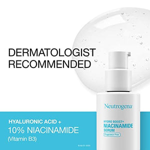Neutrogena Hydro Boost + Niacinamide Serum for Face with Hyaluronic Acid & Vitamin B3 - FLOWCHA FashionxBeauty